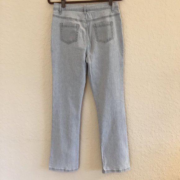 DG2 Diane Gilman Lt Grey BootCut Jean Sz 8 - Picture 5 of 7